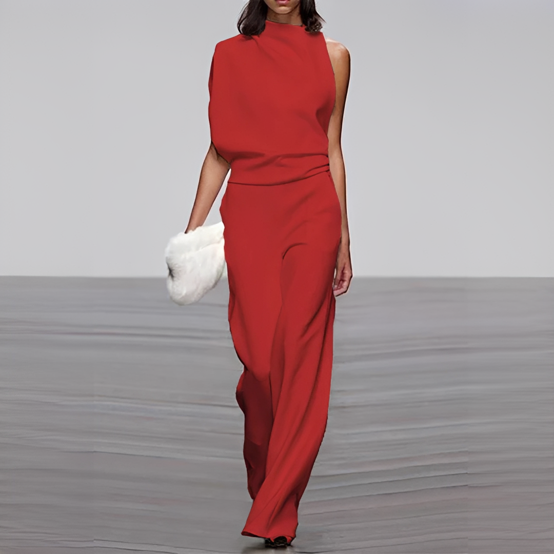 Noviem - Combinaison chic à encolure ronde pour femme