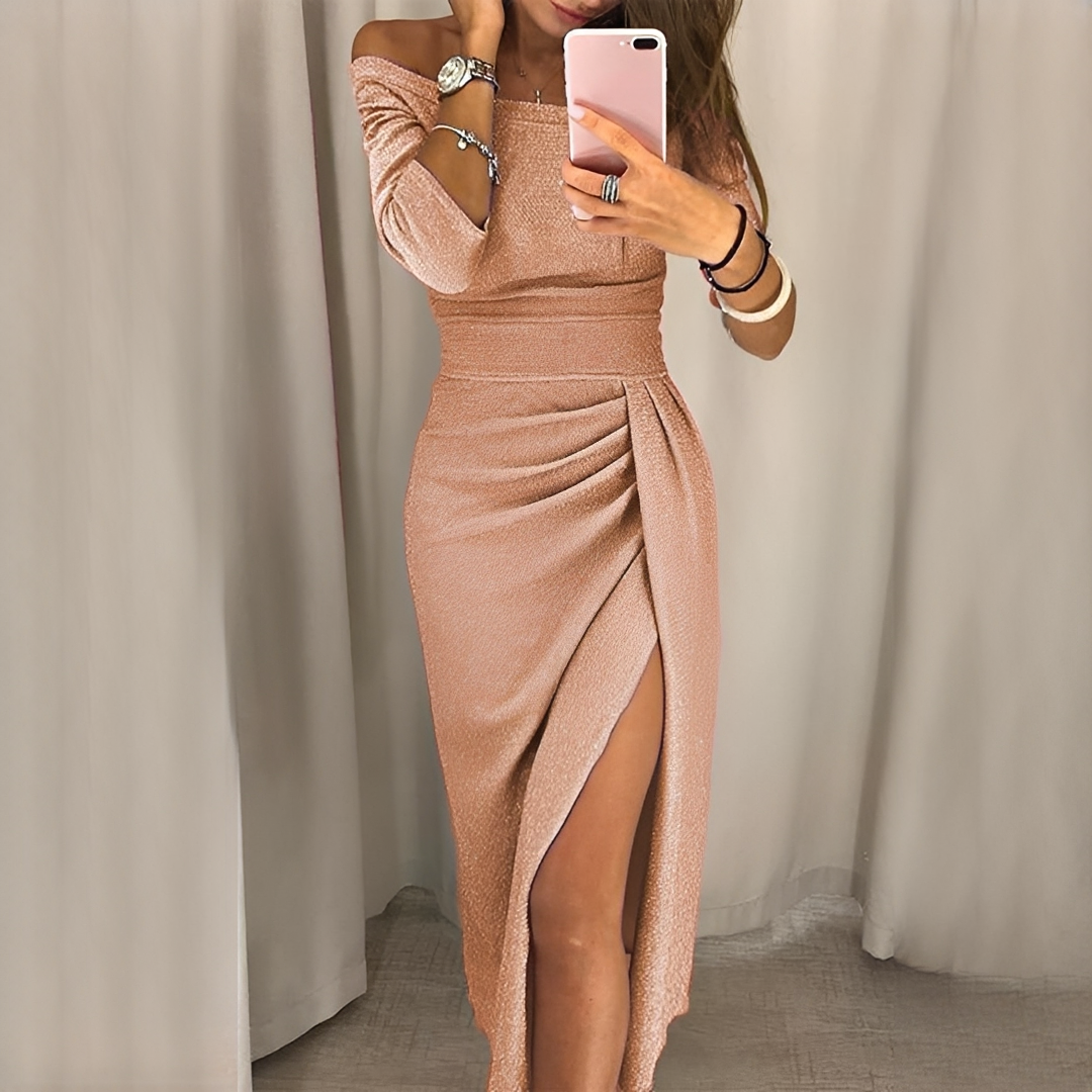 Cristy - Robe chic à épaules nues pour femme