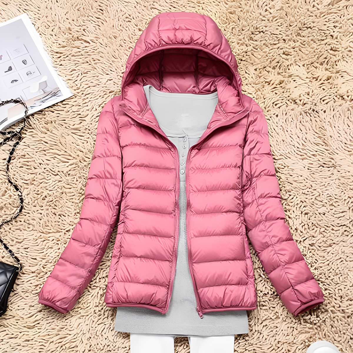 Lyndsay - Veste chic et confortable avec capuche