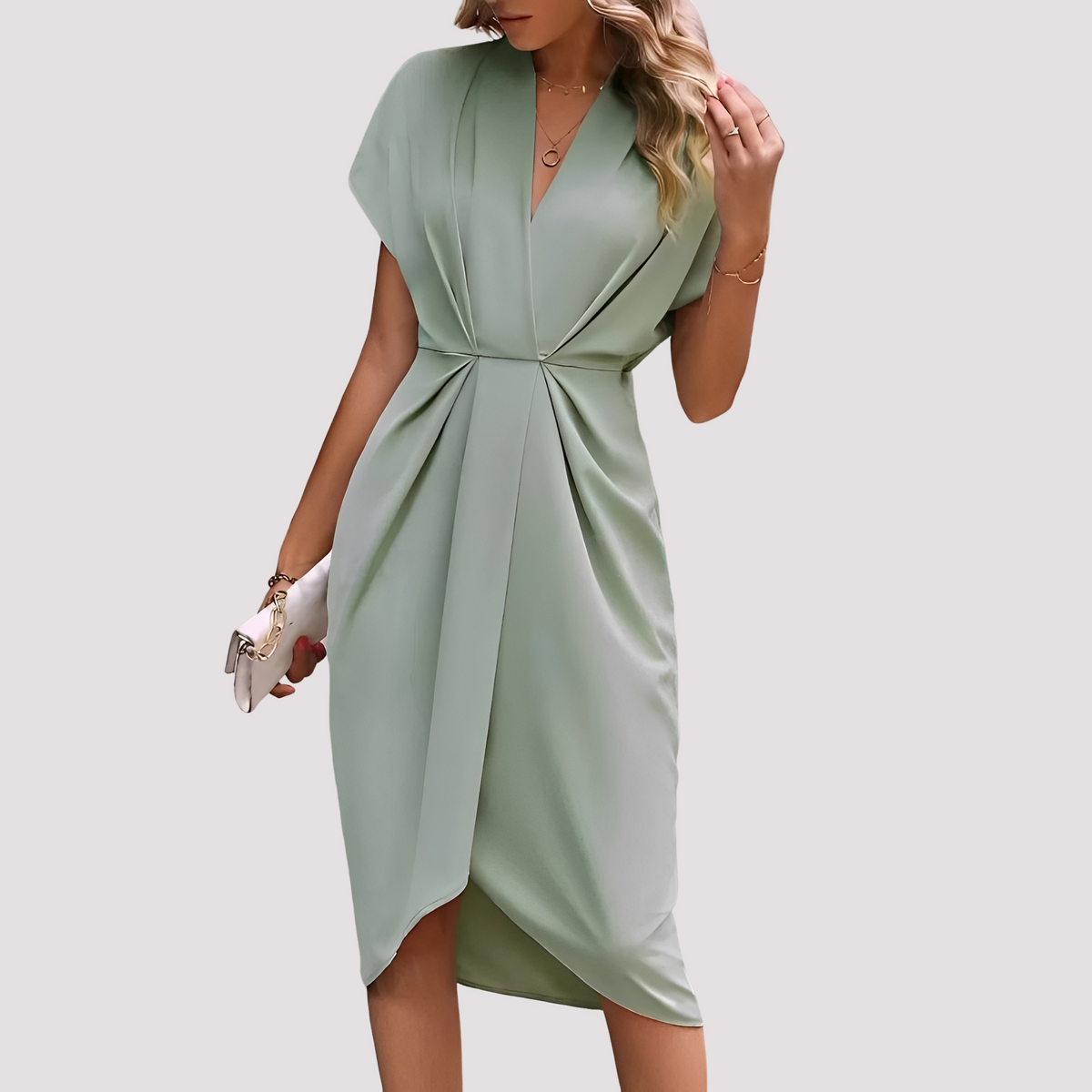 Gwen - Robe Midi Élégante Fendue