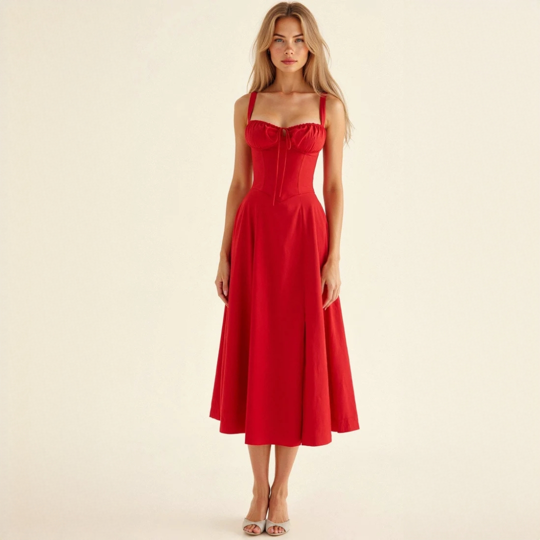 Liana - Robe midi élégante