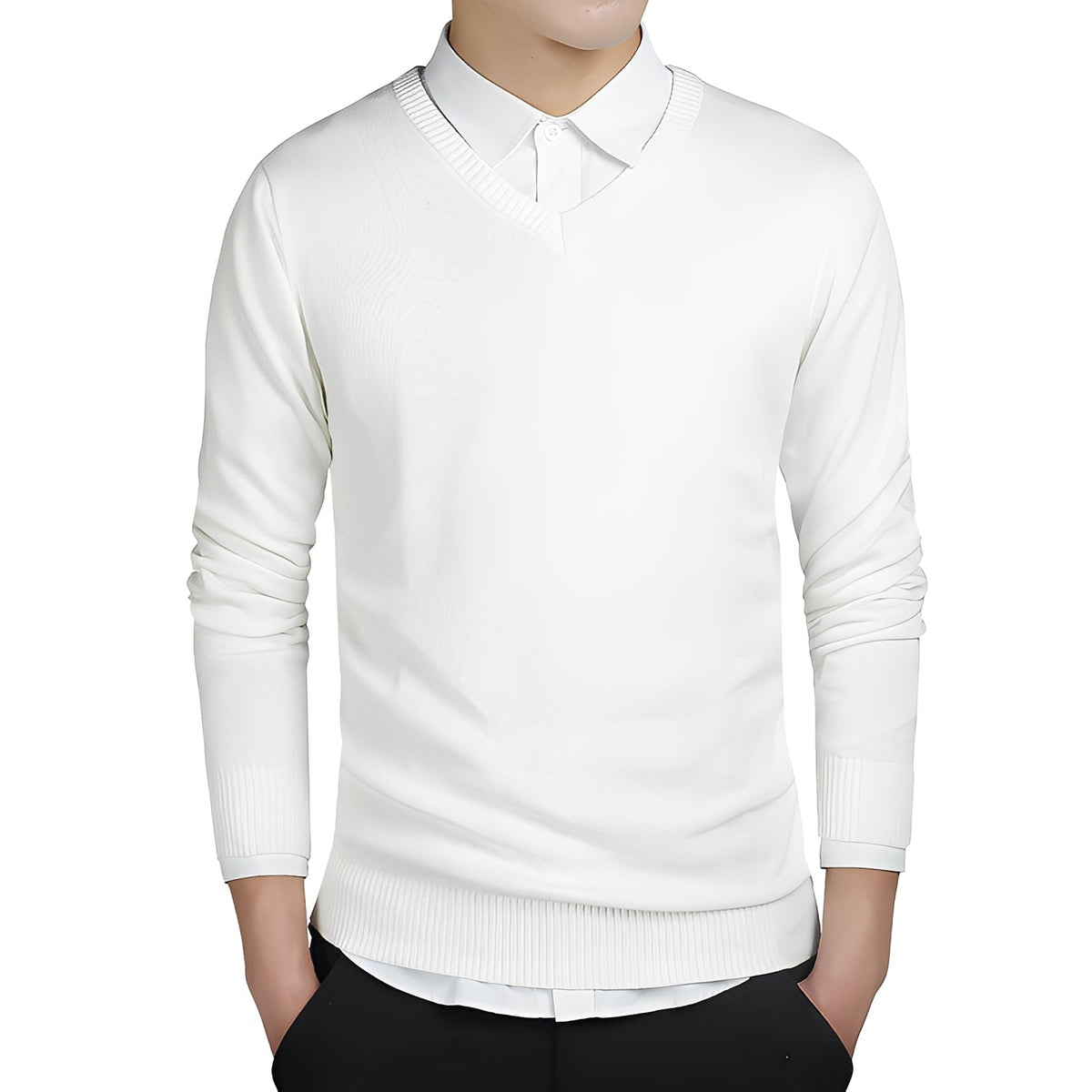 Tom - Pull doux avec col en V