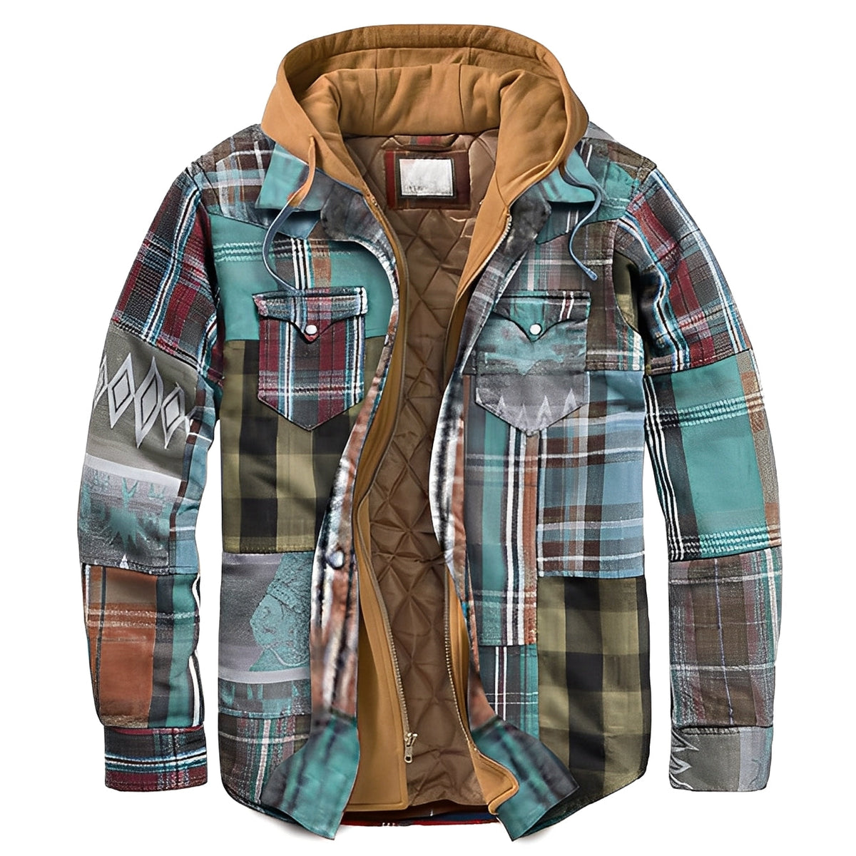 Flynn - Veste à carreaux classique avec capuche