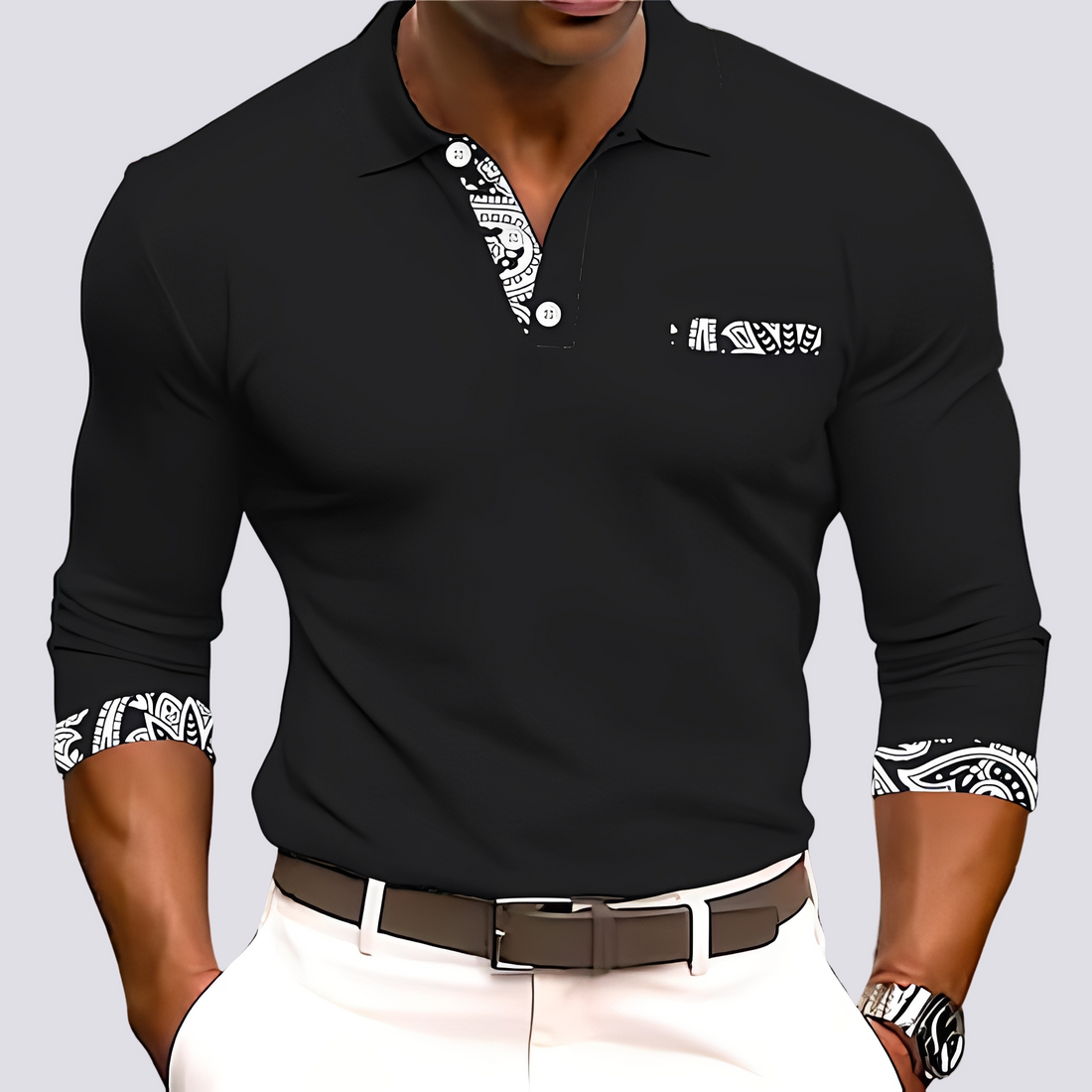 Hamish - Chemise à manches longues chic pour hommes
