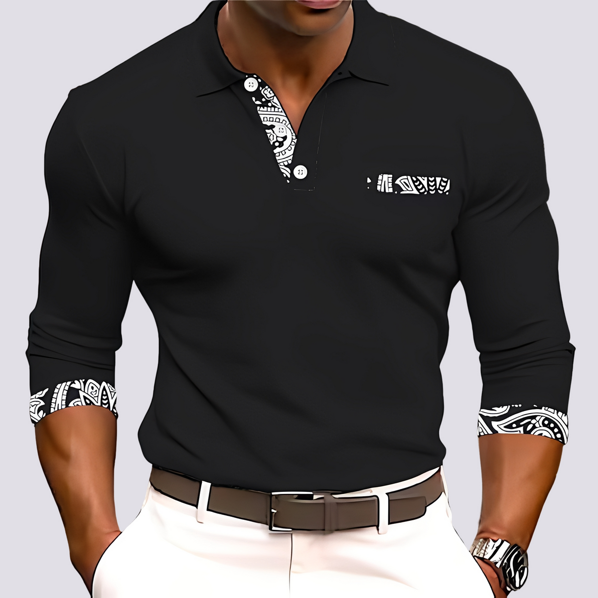 Hamish - Chemise à manches longues chic pour hommes
