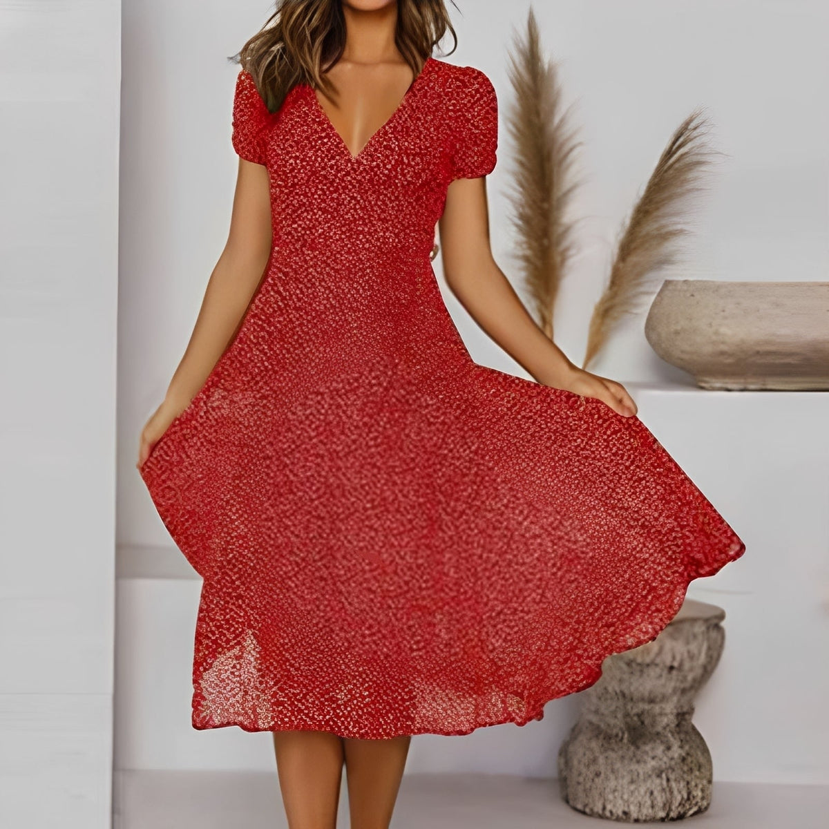 Elizabeth - Robe ample et décontractée à manches courtes pour femmes
