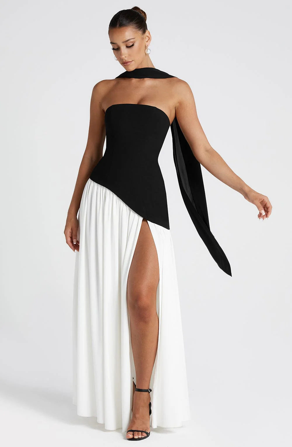 Maggie - Robe longue raffinée avec haut tube pour femmes