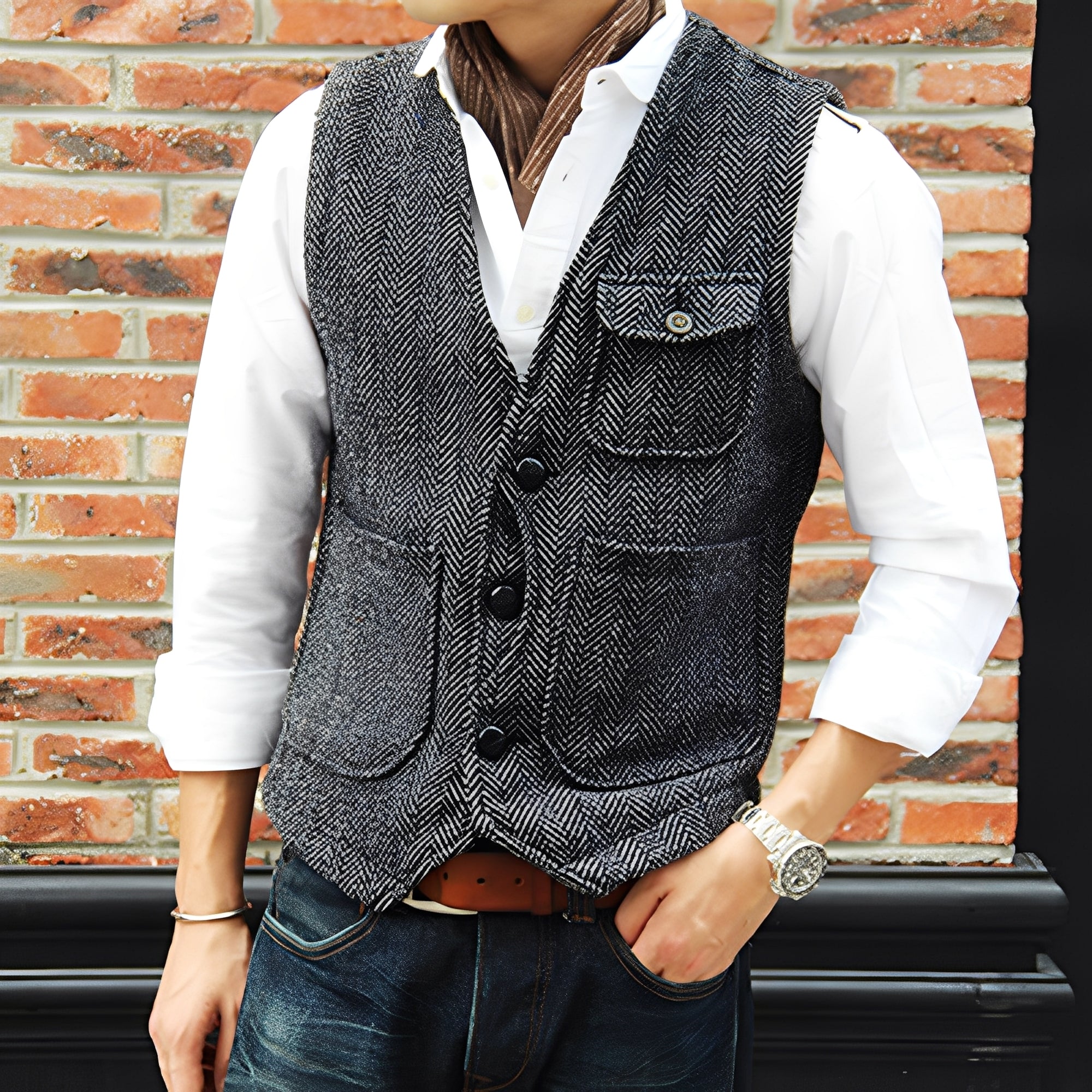 Matthew - Manteau élégant en tissu texturé