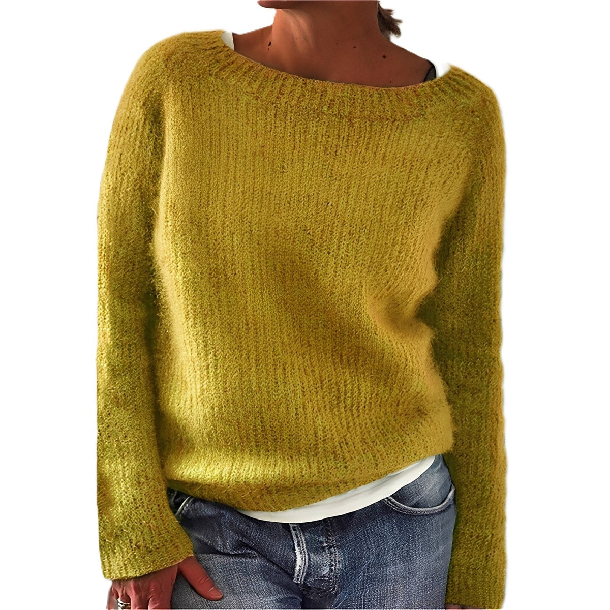 Angelia - Pull chaud et décontracté en tricot doux pour femmes