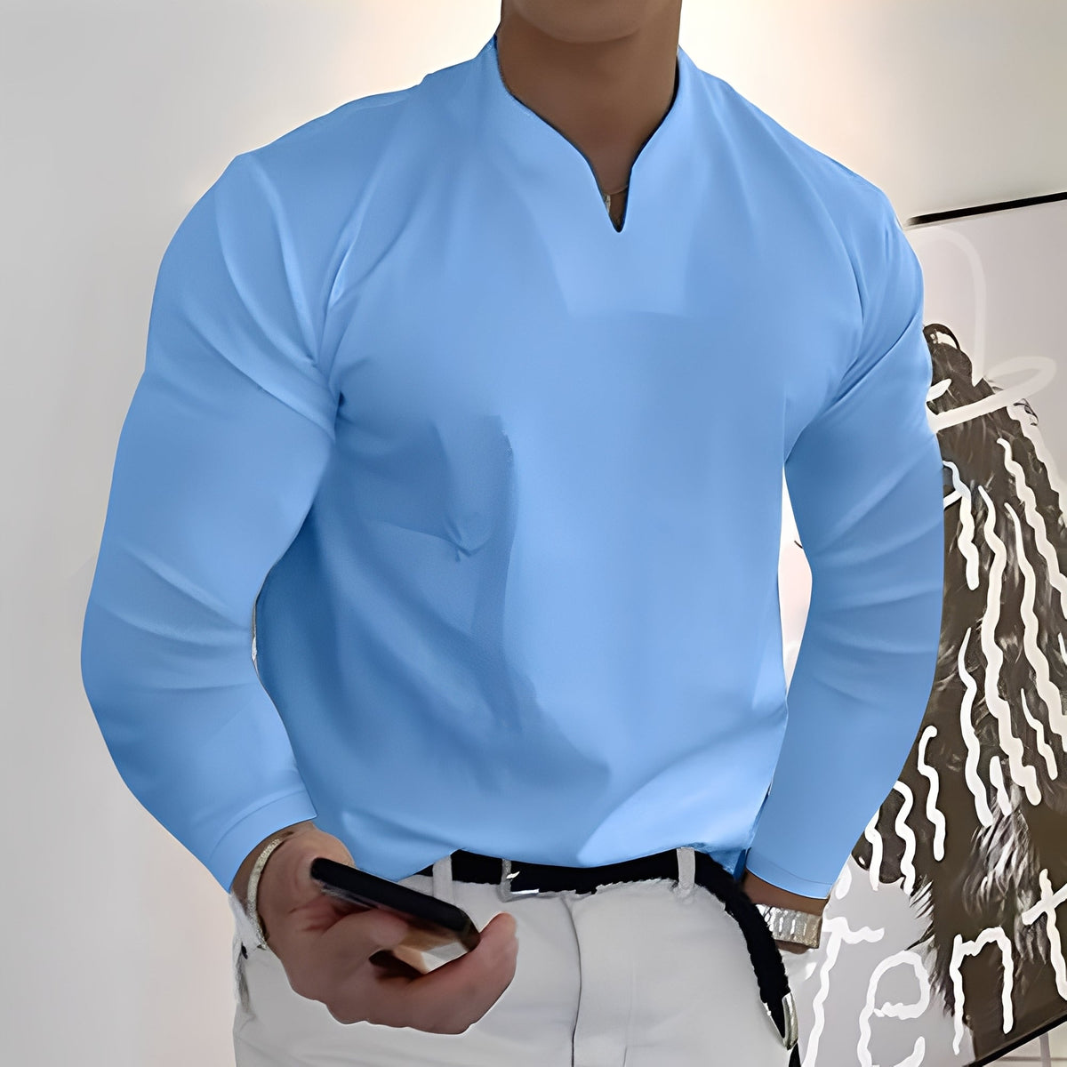 Corentin - Chemise pour homme manches longues et allure décontractée