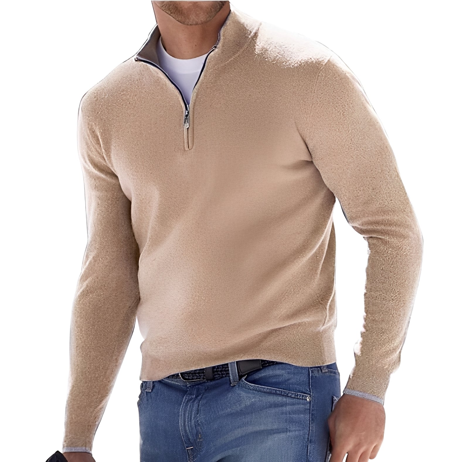 Nash - Pull décontracté avec fermeture éclair mi-longue