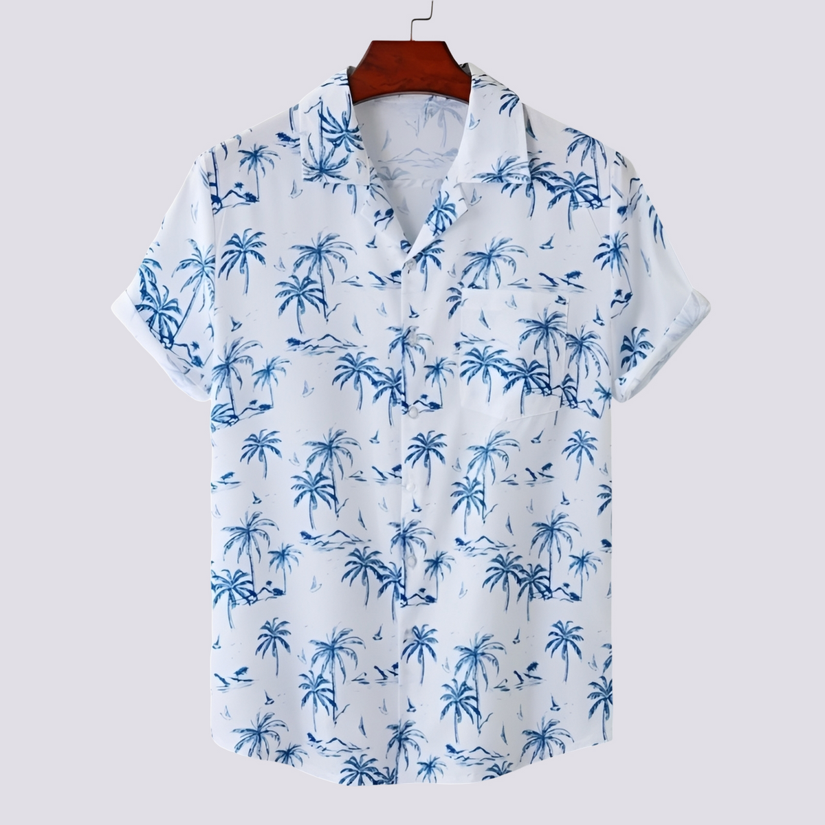 Ronan - Chemise homme chic avec motif hawaïen
