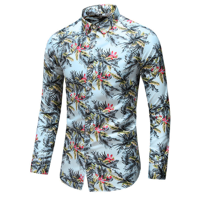 Dexter - Chemise imprimée à manches longues pour hommes et au style élégant