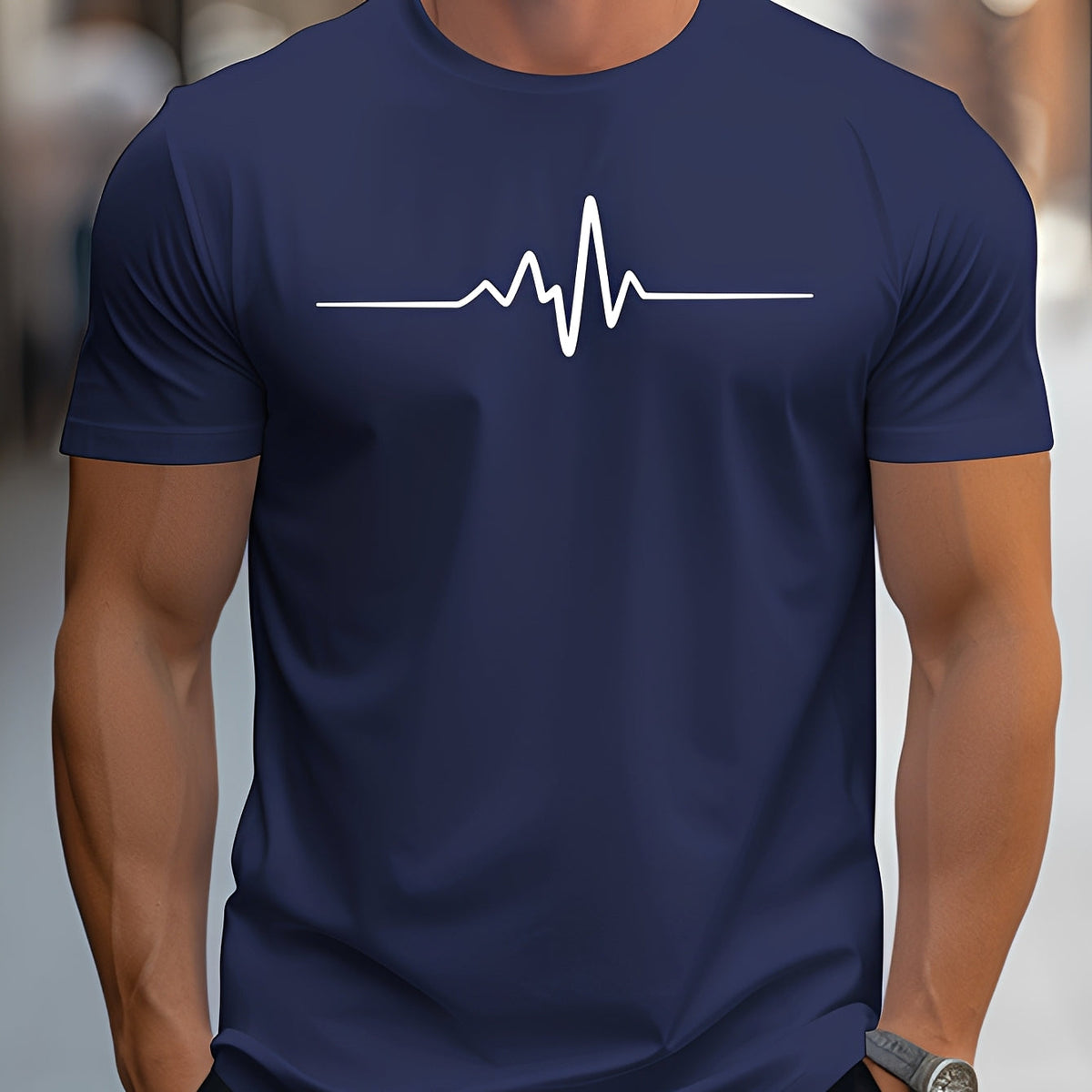 Russell - T-shirt ajusté avec impression pour hommes