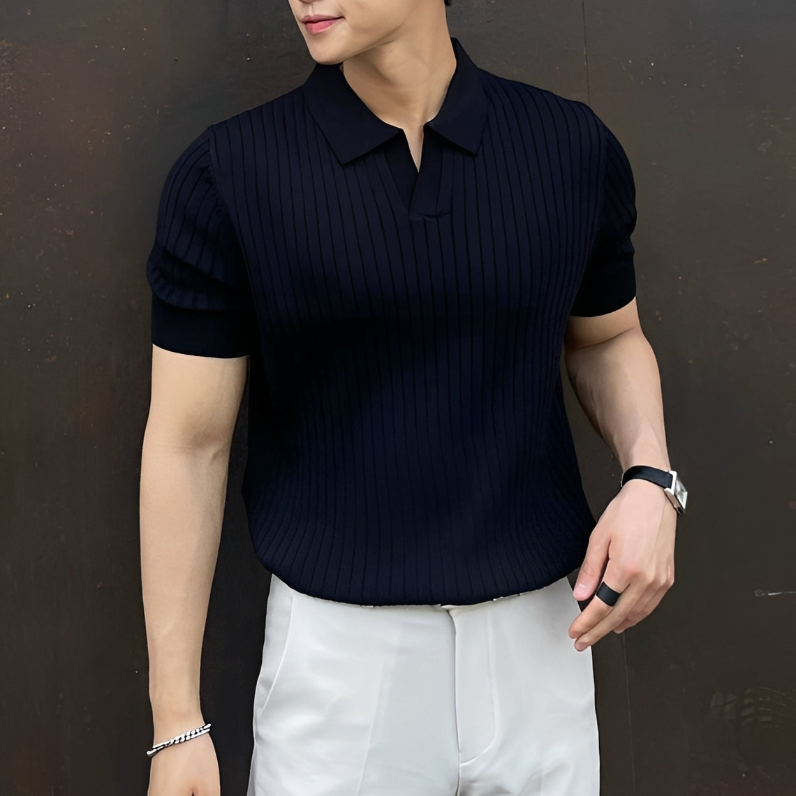 Melvin - Polo pour homme à manches courtes et au style décontracté