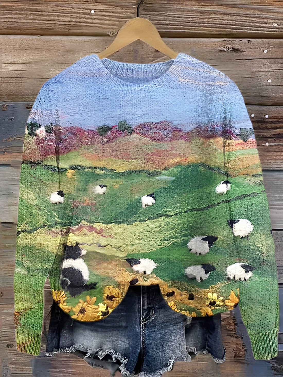 Tawnee - Pull en laine chaud avec imprimé pour femmes