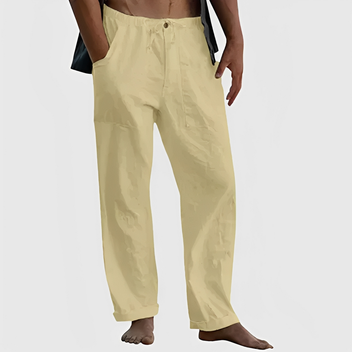 Jovan - Pantalon d'été décontracté avec cordon pour homme