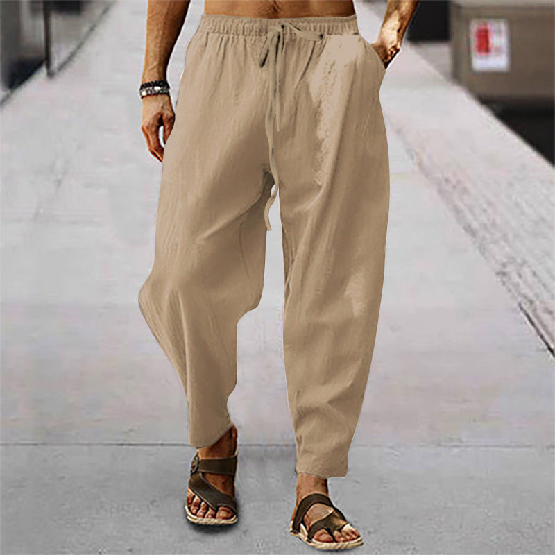Titus - pantalon de plage pour homme en coton et lin