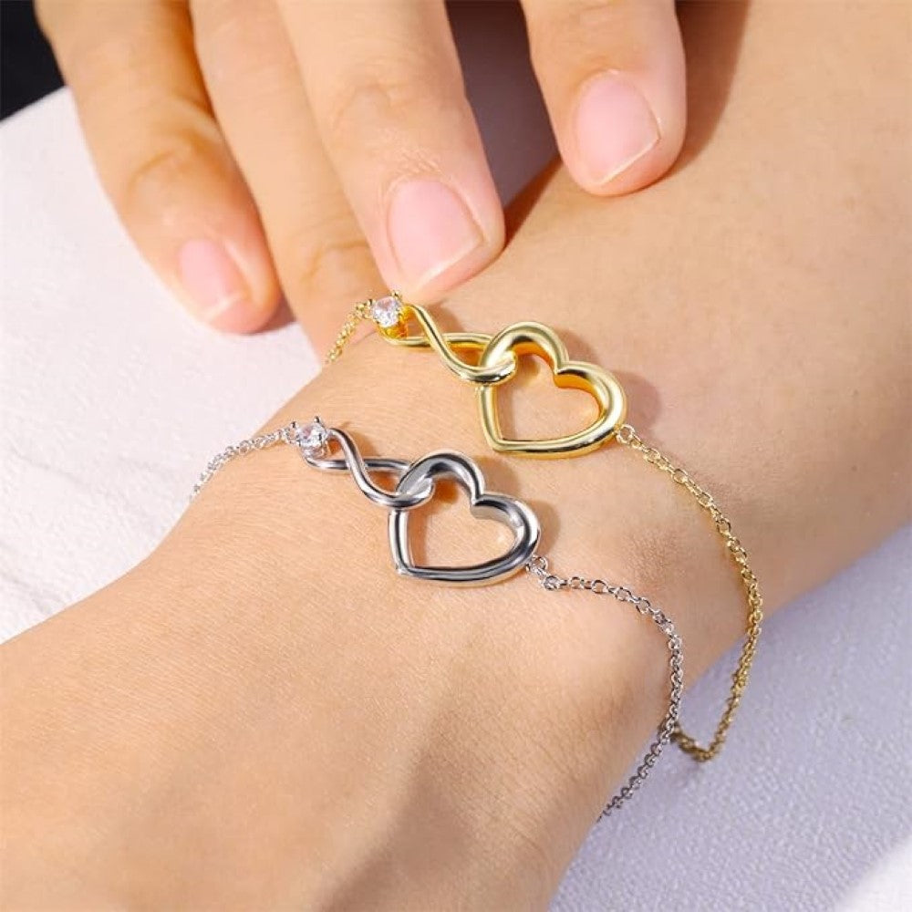 Bracelet Cœur Infini - Bracelet délicat en CZ