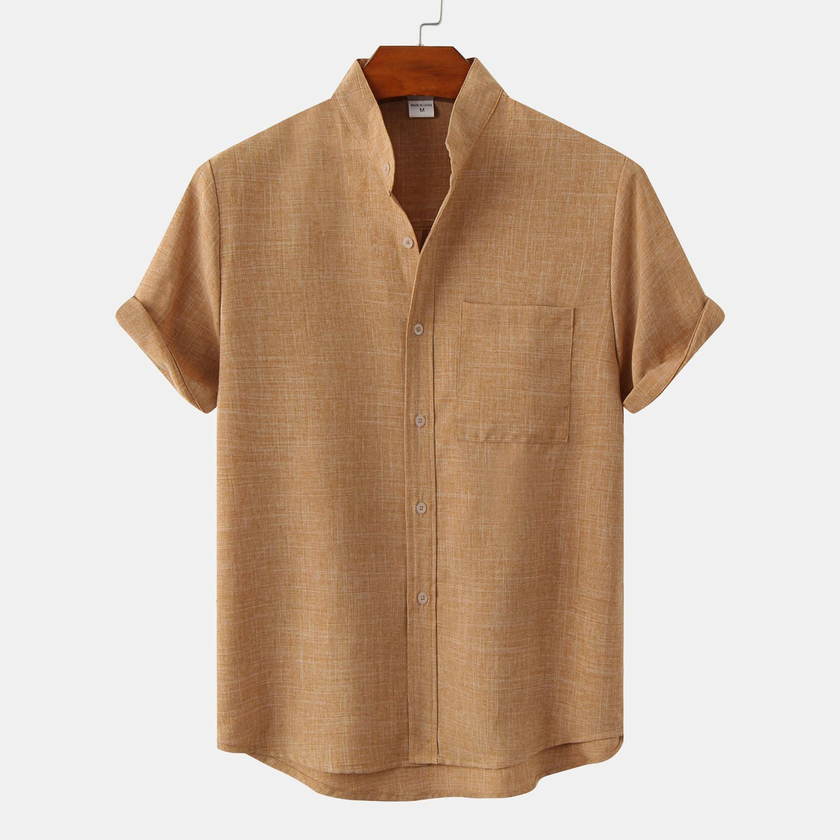 Bastien - Chemise homme en lin à manches courtes avec revers