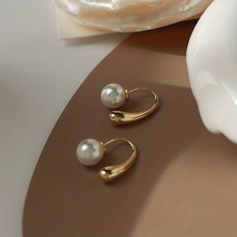 Boucle d'oreille goutte d'eau de perles - Boucle d'oreille goutte d'eau avec fermoir de perles