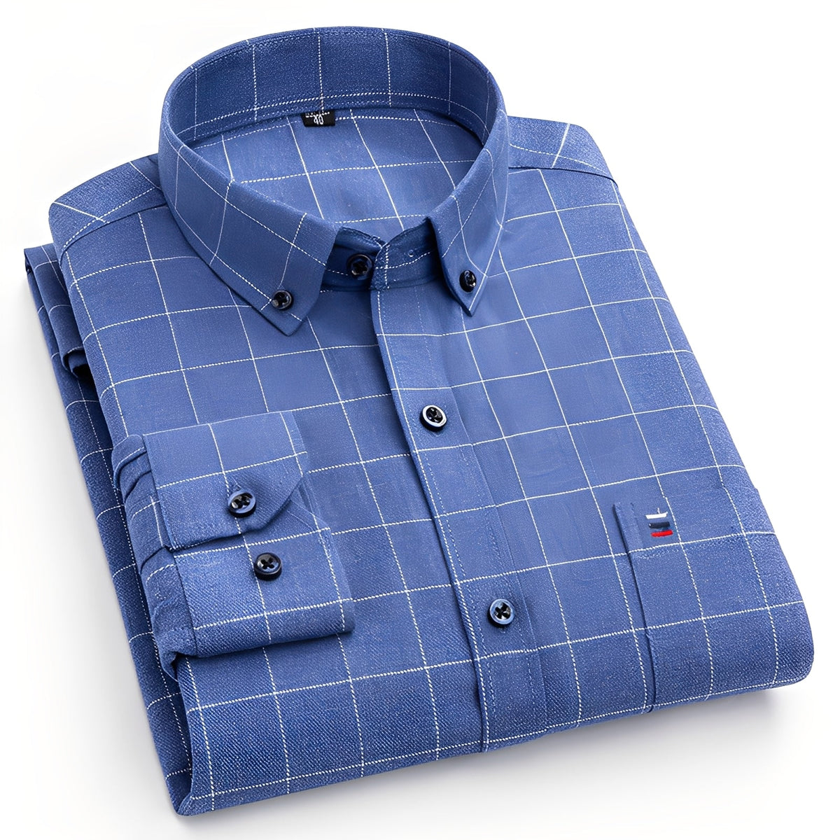 Nikolas - Chemise en coton à carreaux décontractée pour hommes