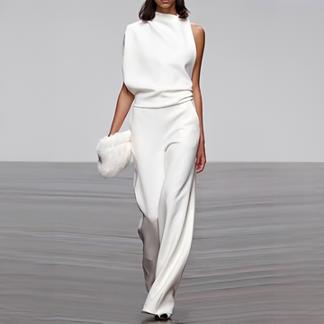 Noviem - Combinaison chic à encolure ronde pour femme