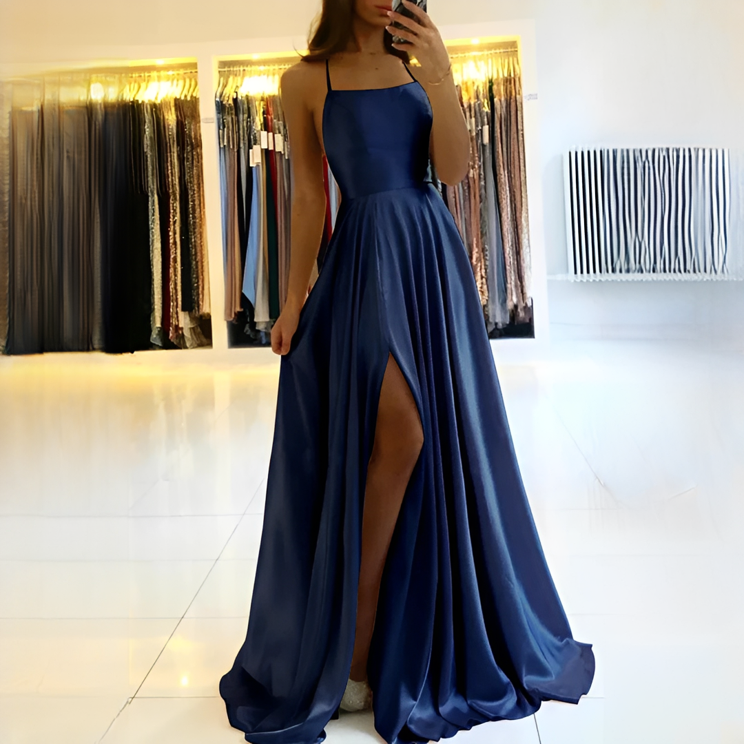 Shamcy - Robe Longue Chic avec Ouverture