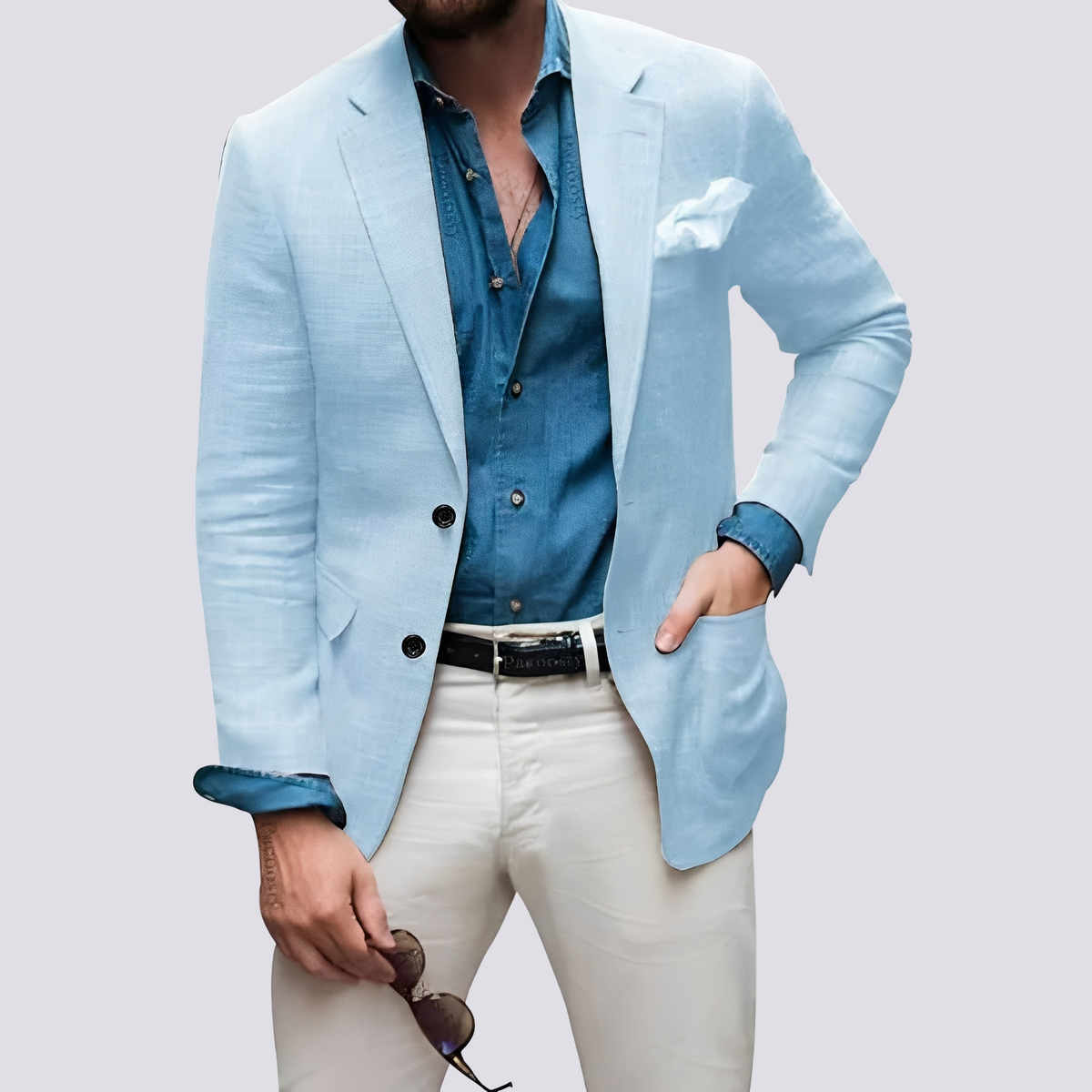 Glenn - Veste raffinée pour hommes avec boutons
