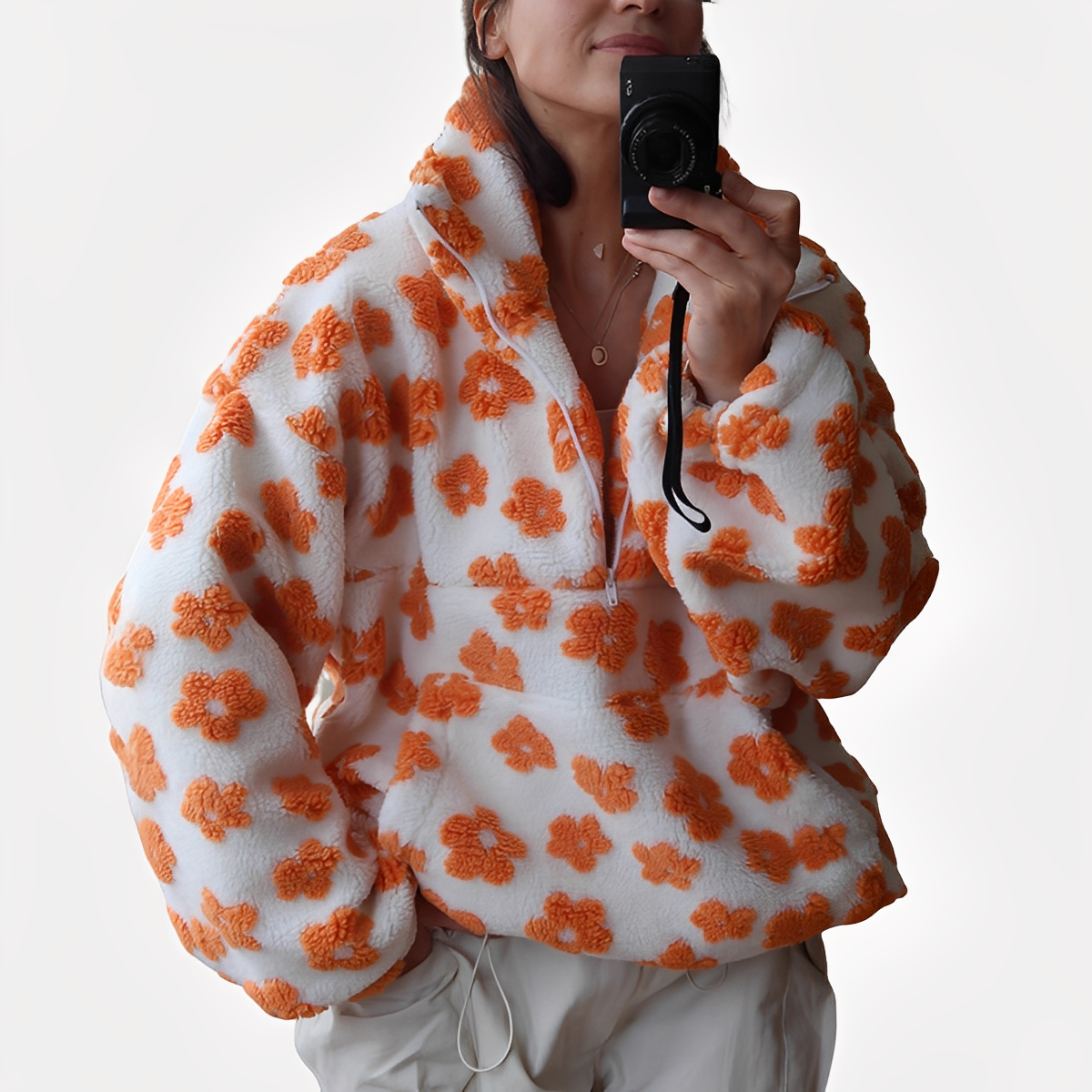 Elizabeth - Pull chic avec motif floral