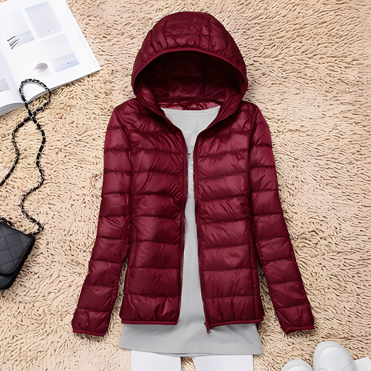Lyndsay - Veste chic et confortable avec capuche