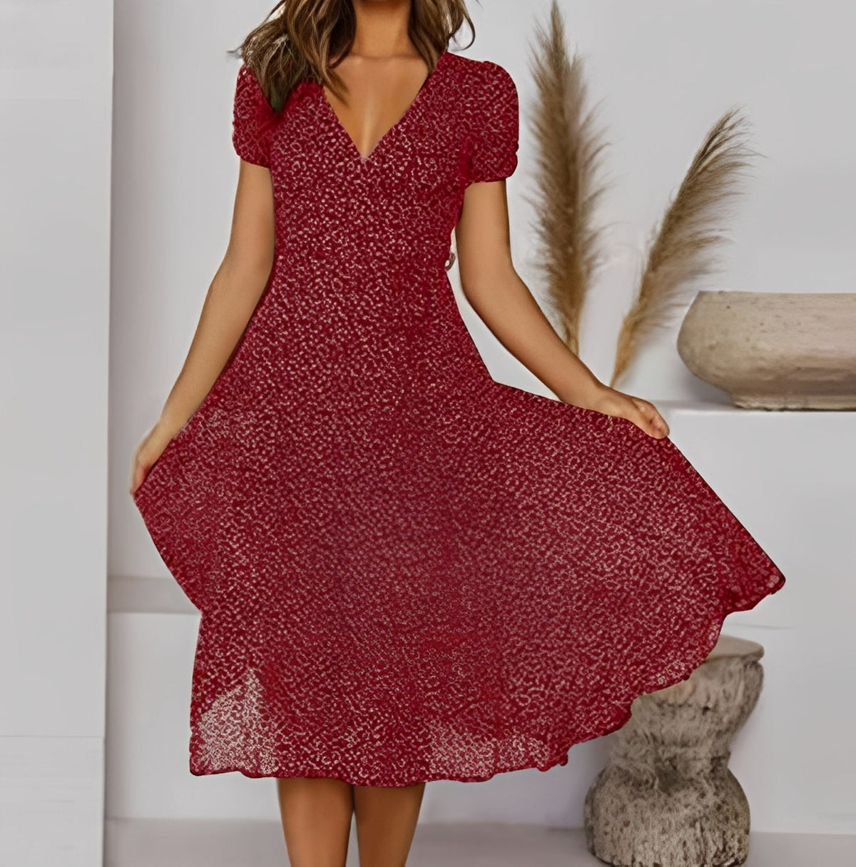 Elizabeth - Robe ample et décontractée à manches courtes pour femmes