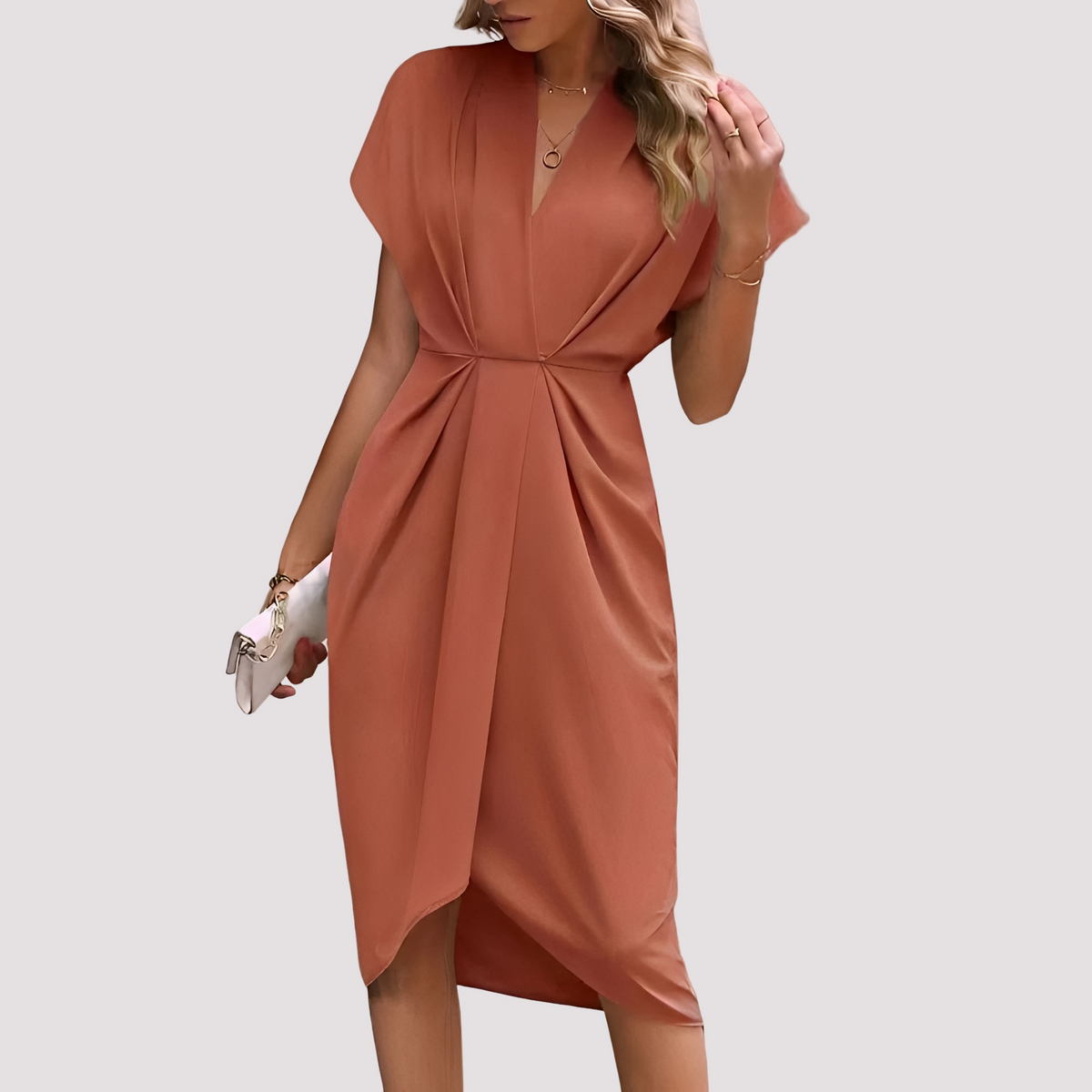 Gwen - Robe Midi Élégante Fendue