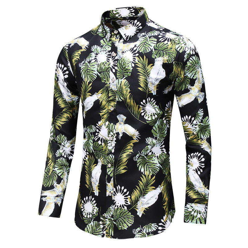 Dexter - Chemise imprimée à manches longues pour hommes et au style élégant