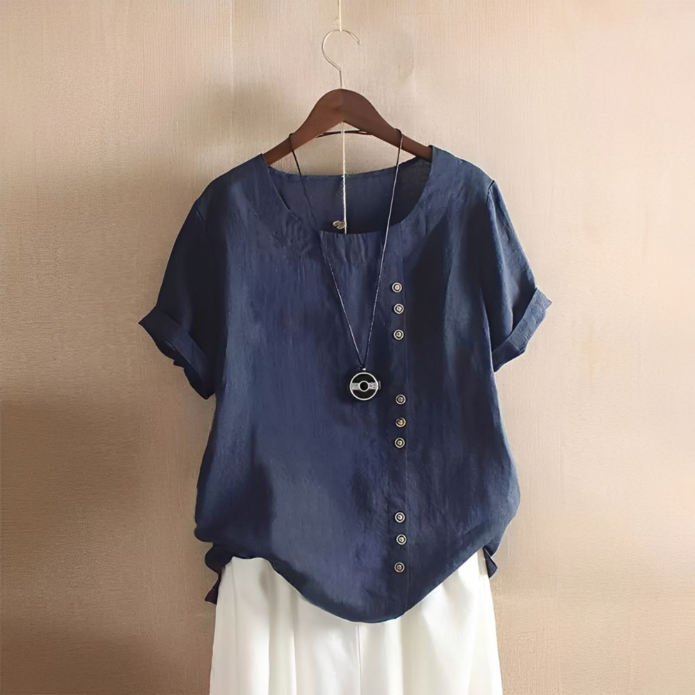 Corrine - Classique, ample chemise en lin pour femmes