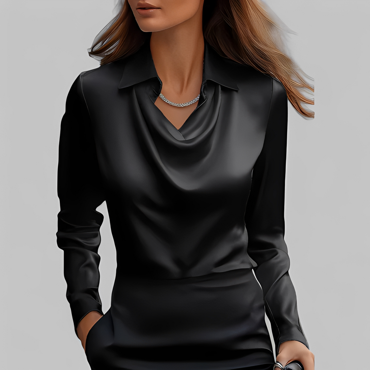 Emmalyn - Chemisier drapé chic pour femme