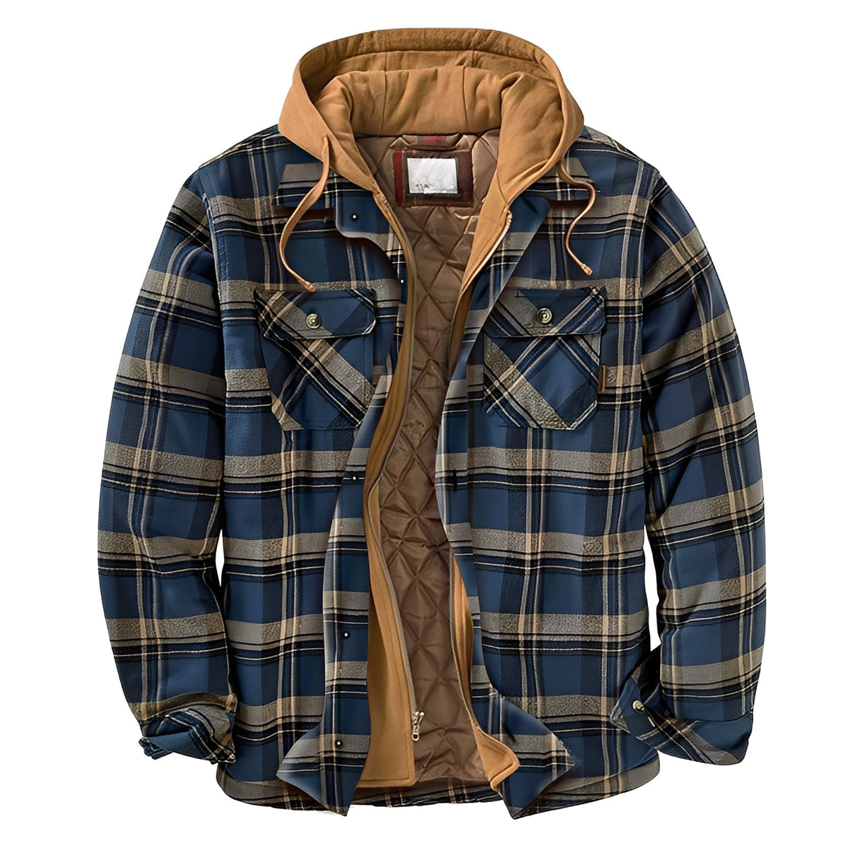 Flynn - Veste à carreaux classique avec capuche