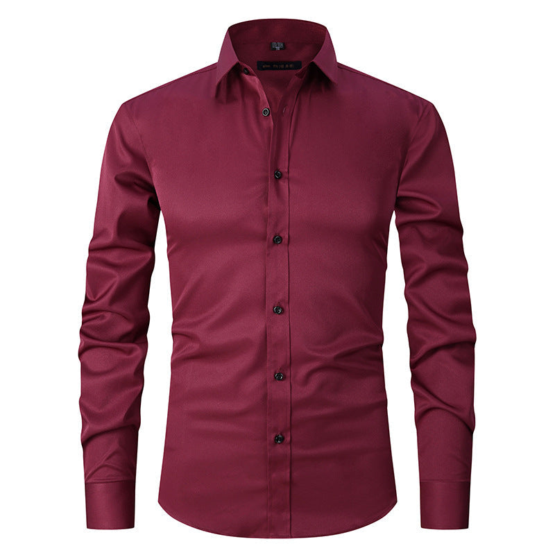 Ronan - Chemise formelle simple à manches longues pour hommes