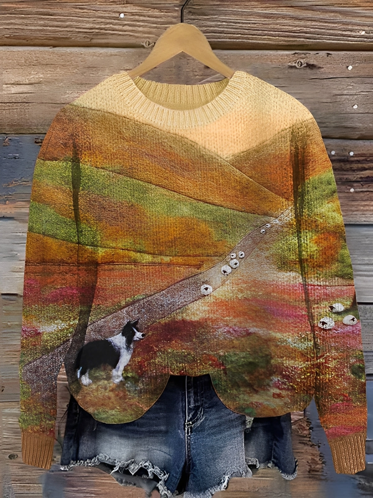 Tawnee - Pull en laine chaud avec imprimé pour femmes