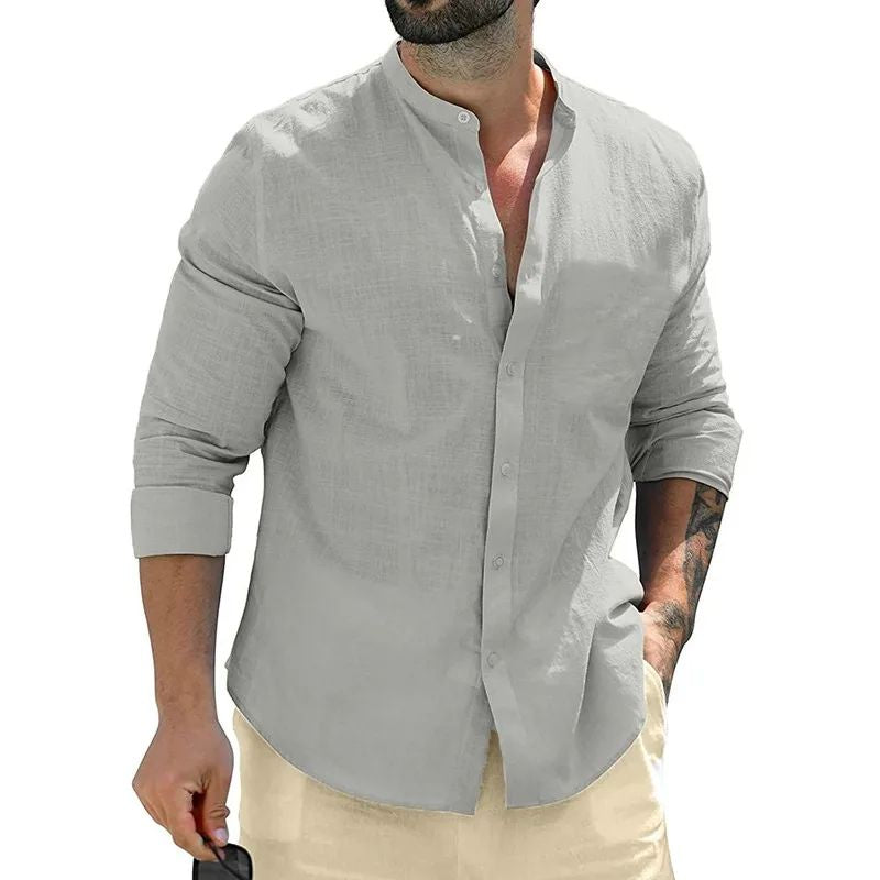 Dominic - Chemise décontractée à manches longues pour hommes