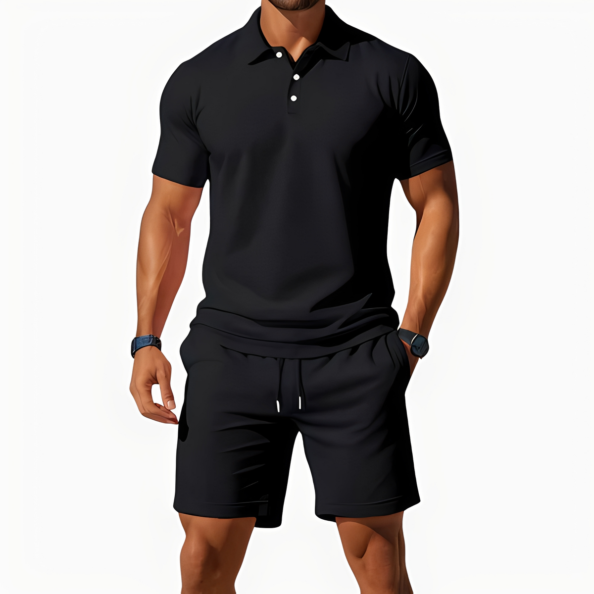 Aldrin - Ensemble polo et short tendance pour homme
