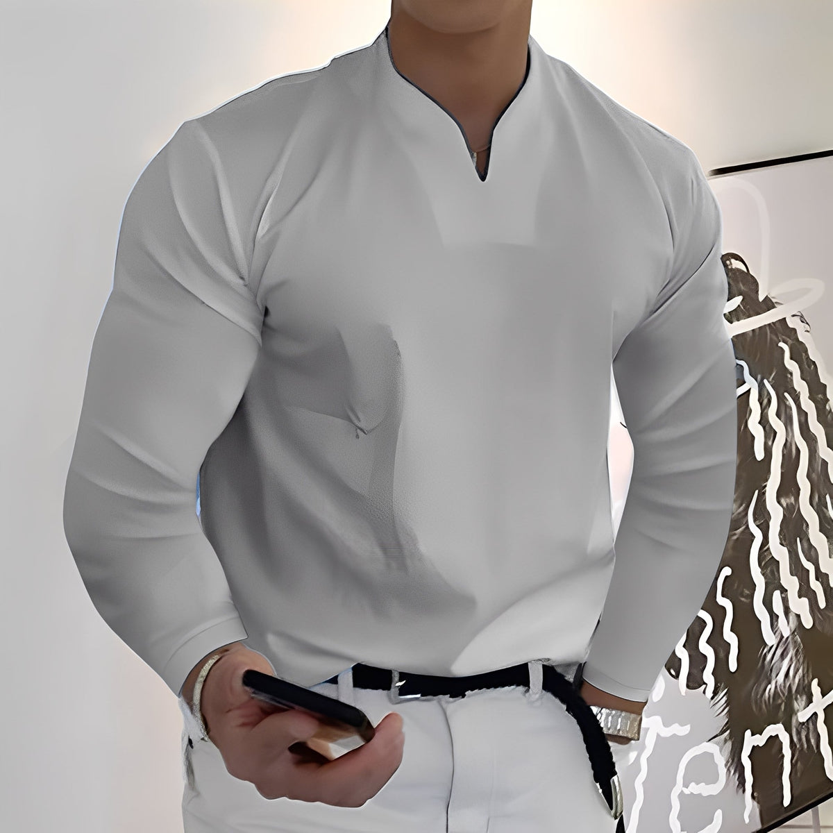 Corentin - Chemise pour homme manches longues et allure décontractée