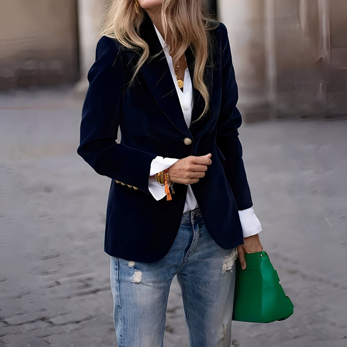 Alise - Blazer en velours élégant et étroitement ajusté pour femmes