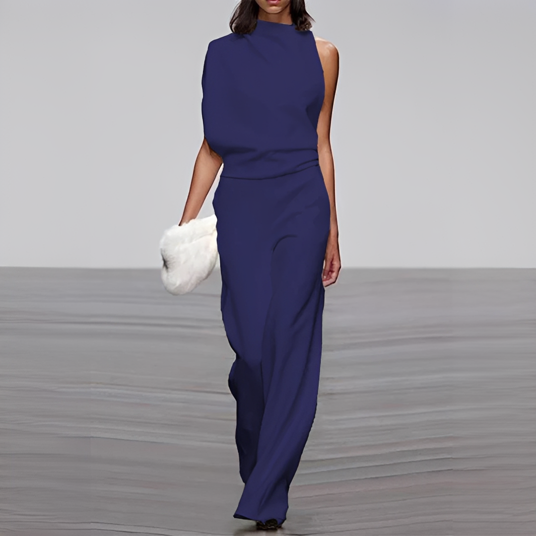 Noviem - Combinaison chic à encolure ronde pour femme