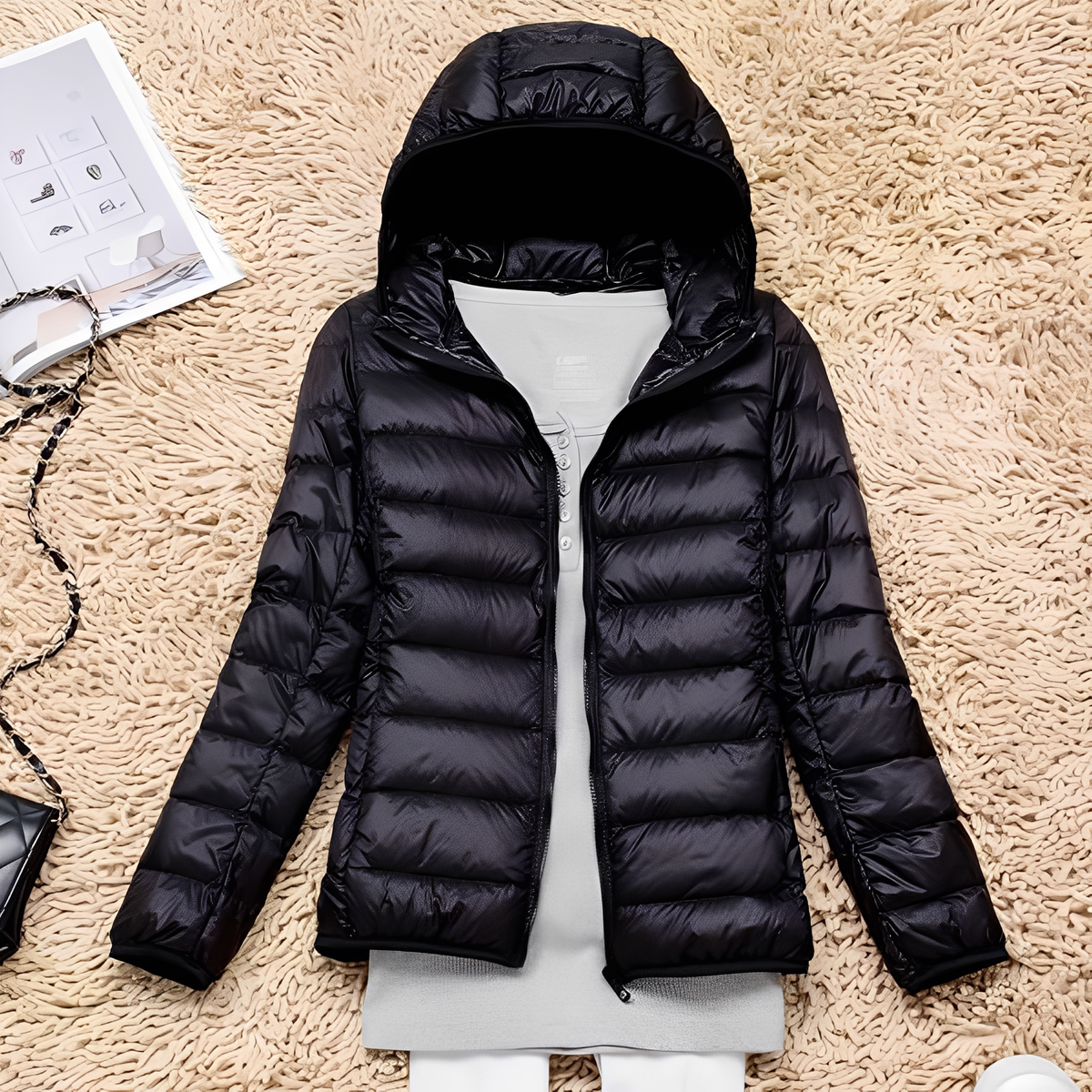 Lyndsay - Veste chic et confortable avec capuche