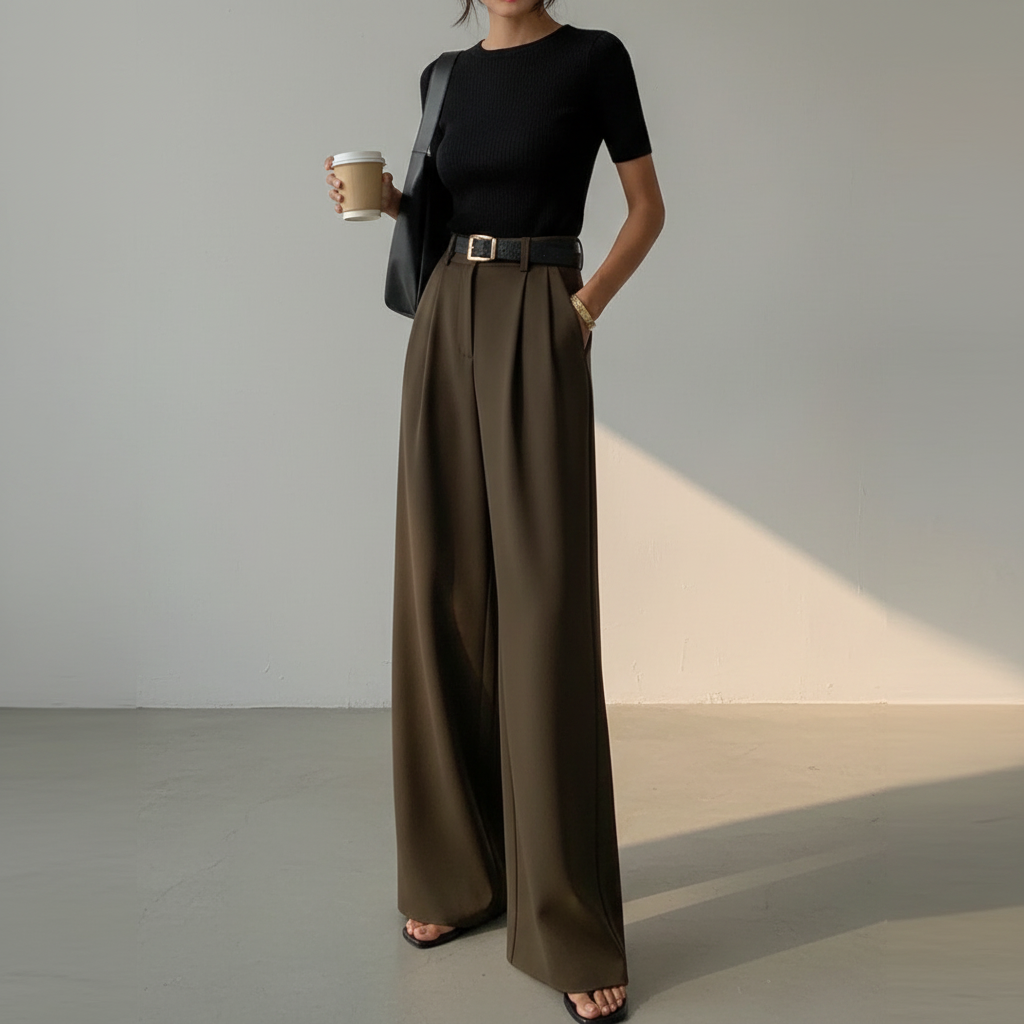 Marlene - Pantalon chic à jambes larges