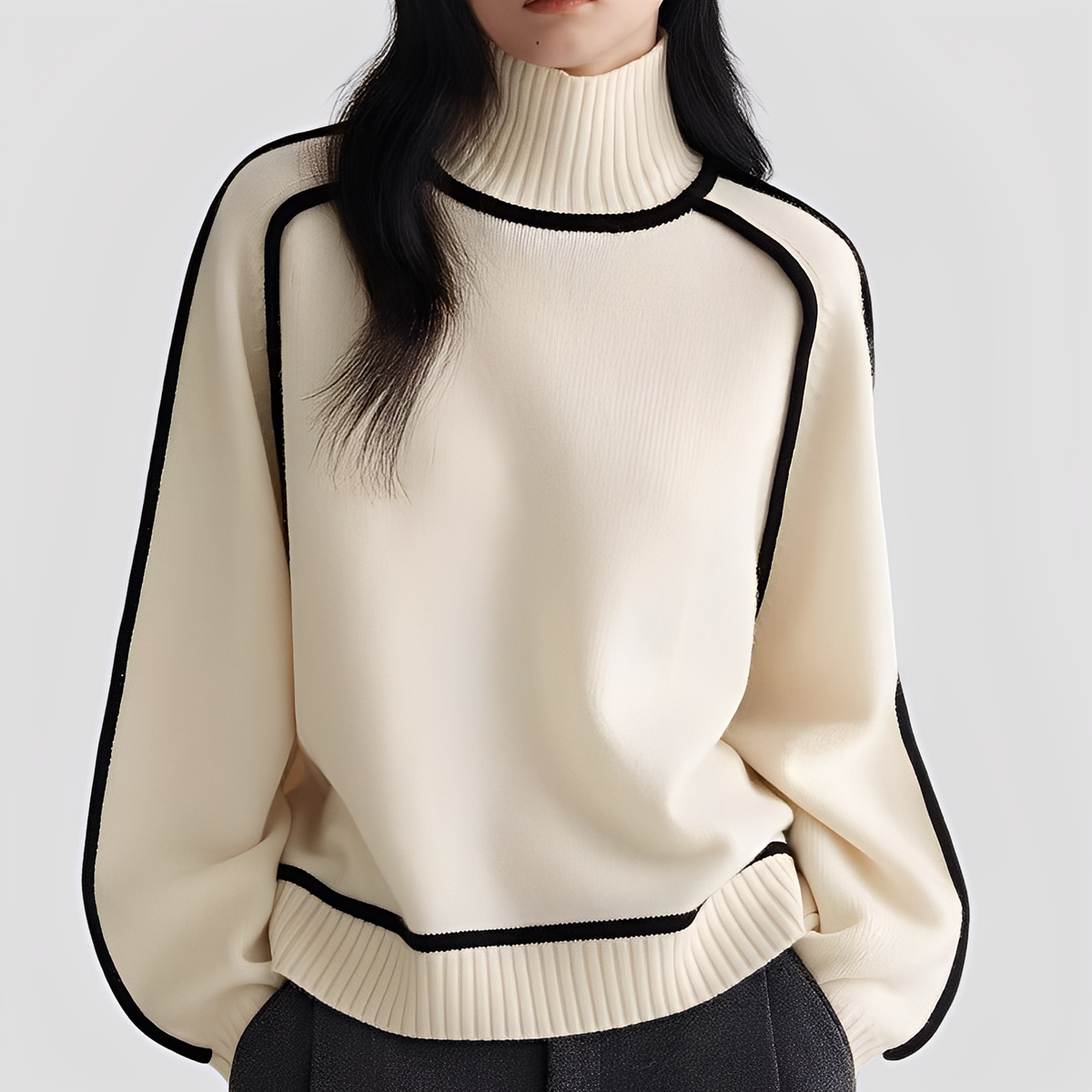 Azalea - Pull avec col roulé, chic et chaud