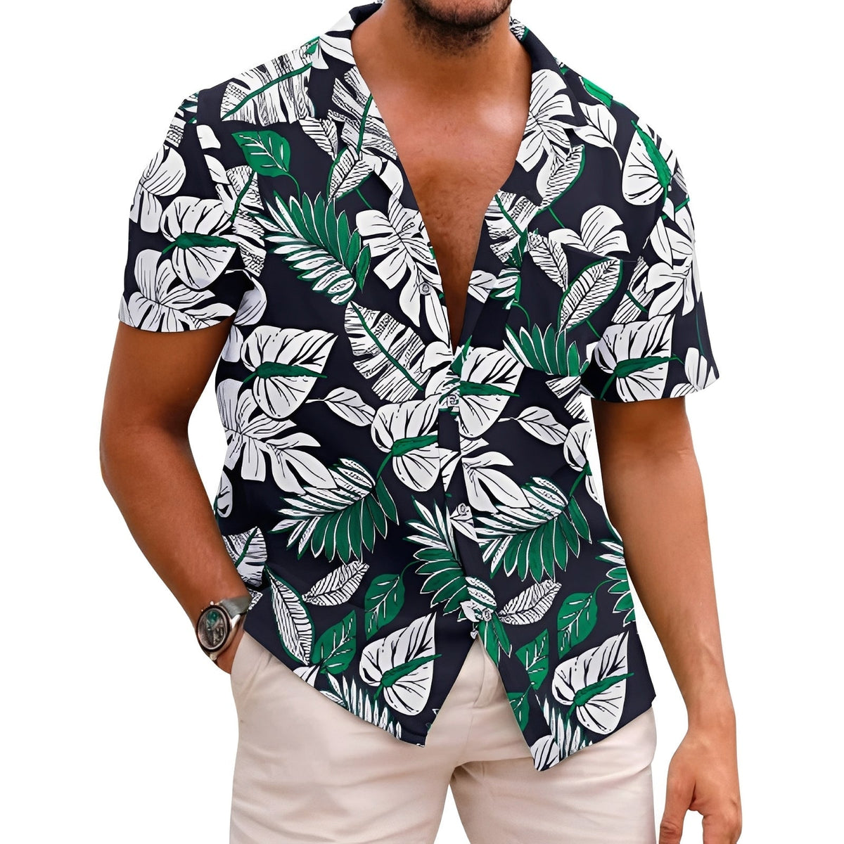 Harry - Chemise pour homme à motif tropical élégant