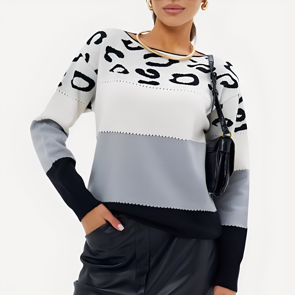 Anne - Pull élégant avec motif