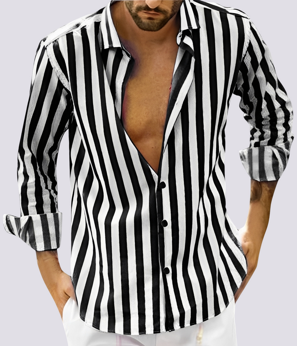 Herbert - Chemise à rayures décontractée pour hommes